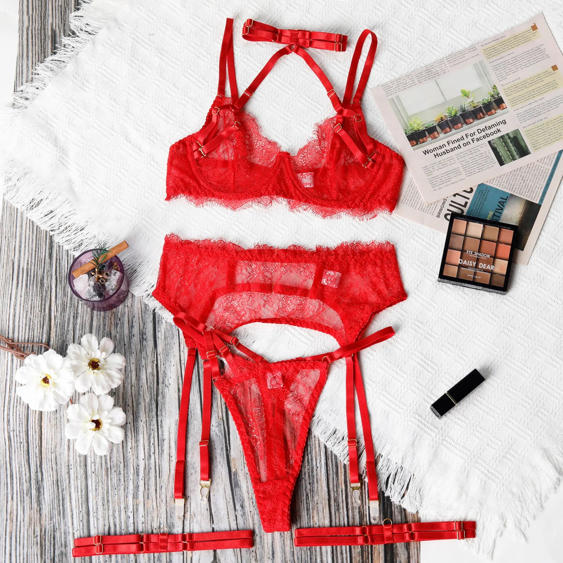 Scarlet Lace Set