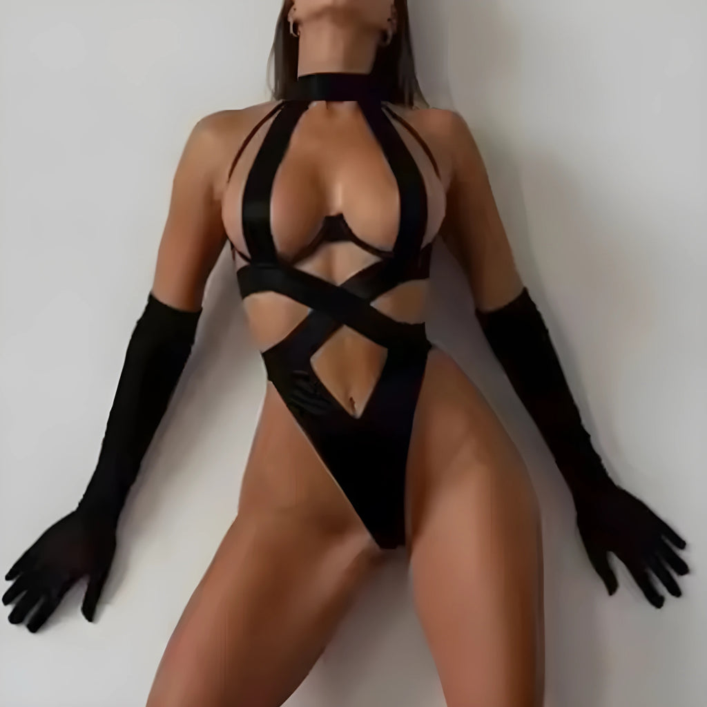 Noir Strappy Bodysuit